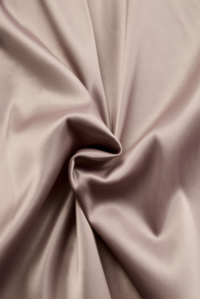 Suknia Jednoramienna z Szampańskiej Satyny