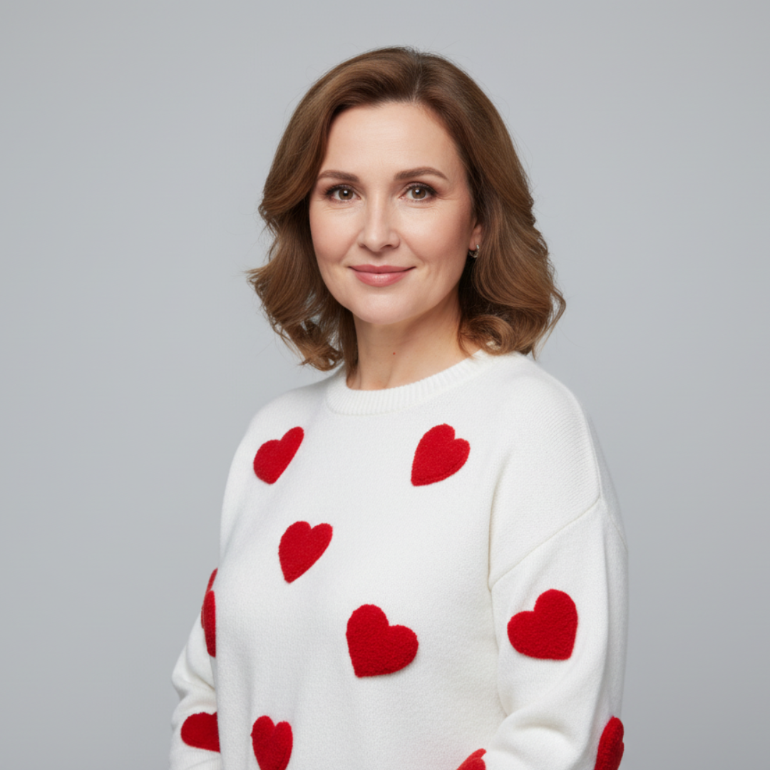 Swetrem z Mieszanki Bawełny w Serca