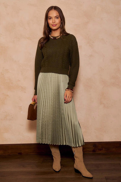 Sukienka Gabbie w kolorze oliwkowym