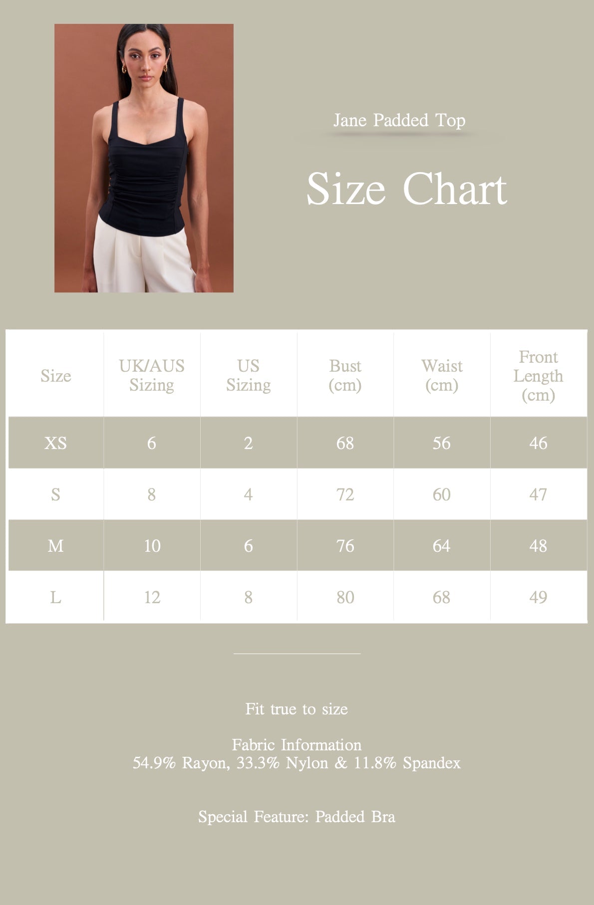 wygody, wsparcia i stylu z Topem Jane z Wszytymi Miseczkami