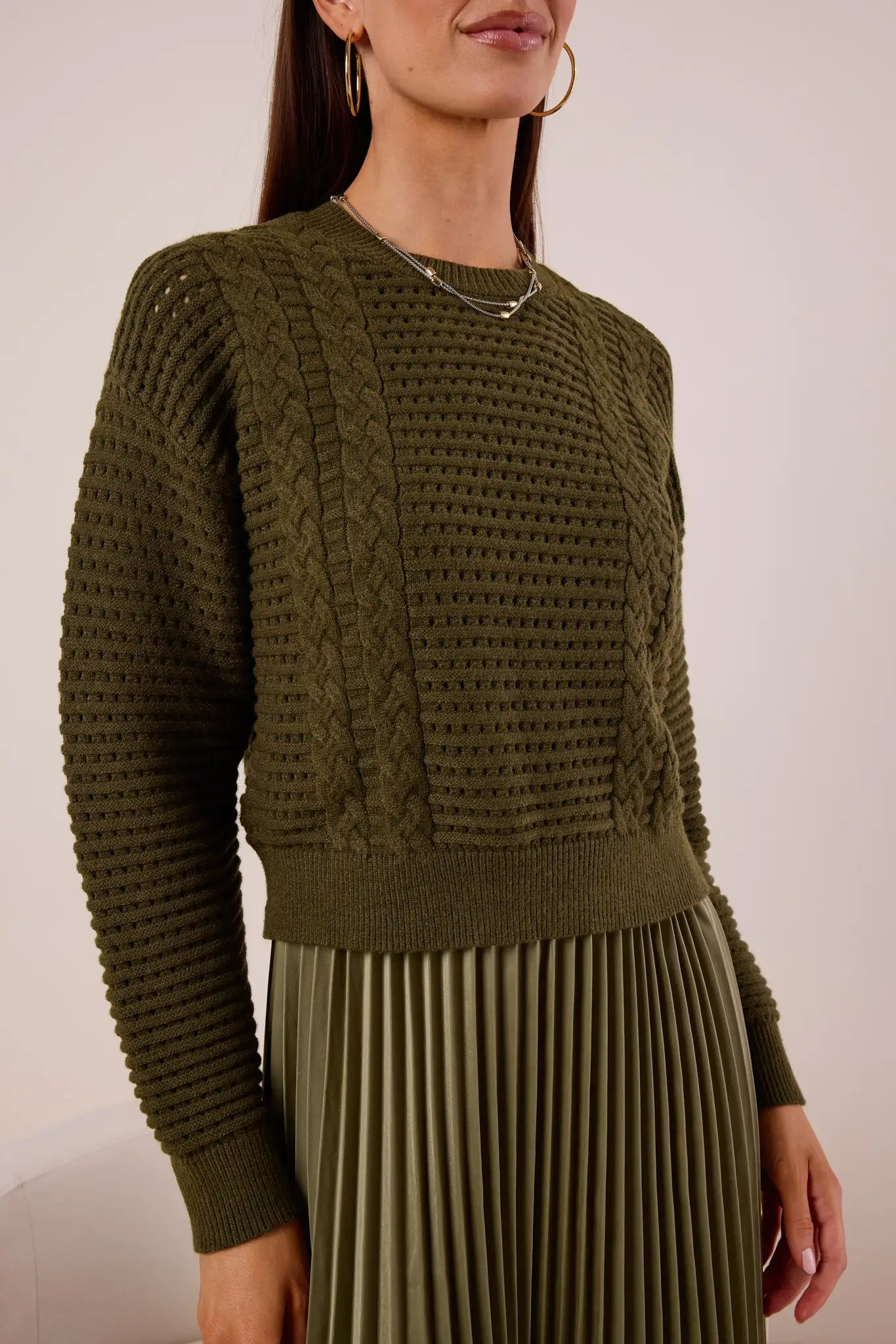 Sukienka Gabbie w kolorze oliwkowym