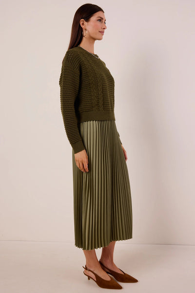 Sukienka Gabbie w kolorze oliwkowym