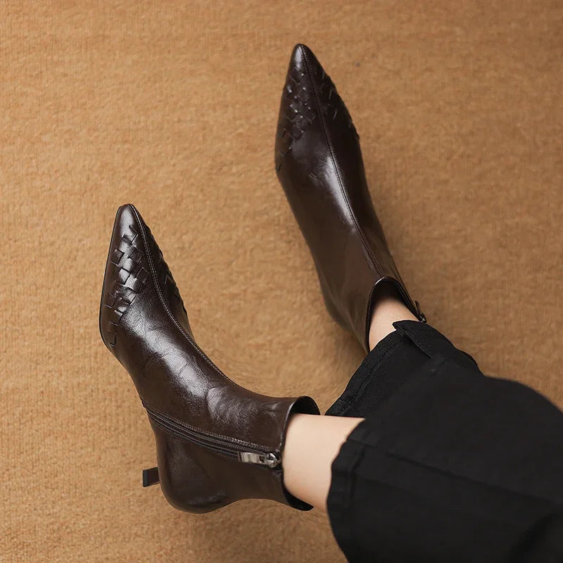 Intreccio Skórzanych Botków.