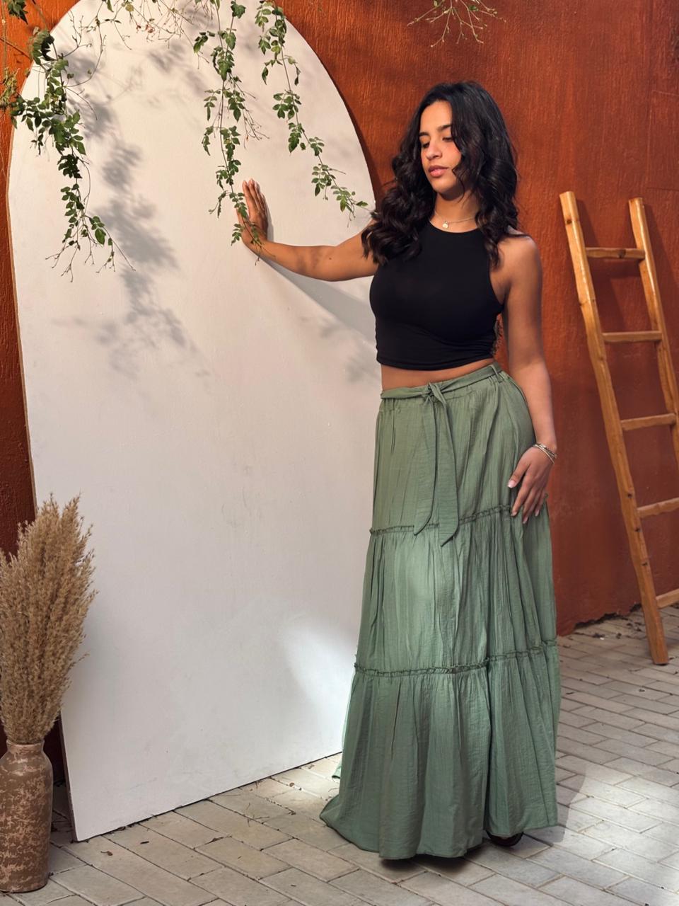 Verde Flamenco Skirt - PAVO Egypt